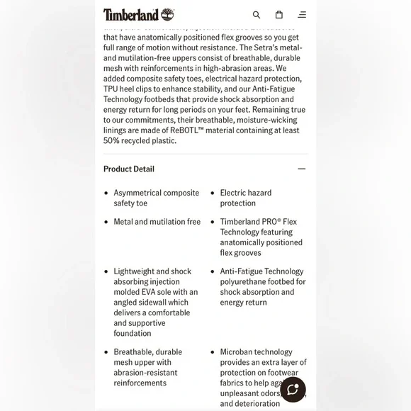 Timberland Pro anti-fatigue